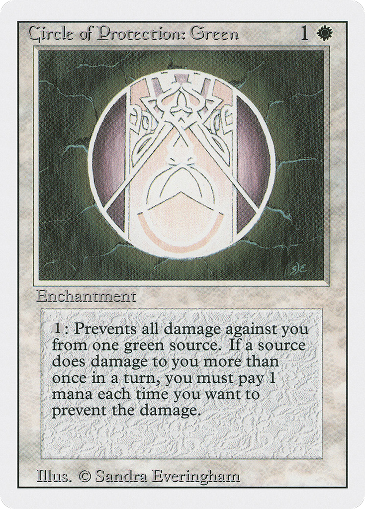 Magic: The Gathering - Circle of Protection: Green - Revised Edition