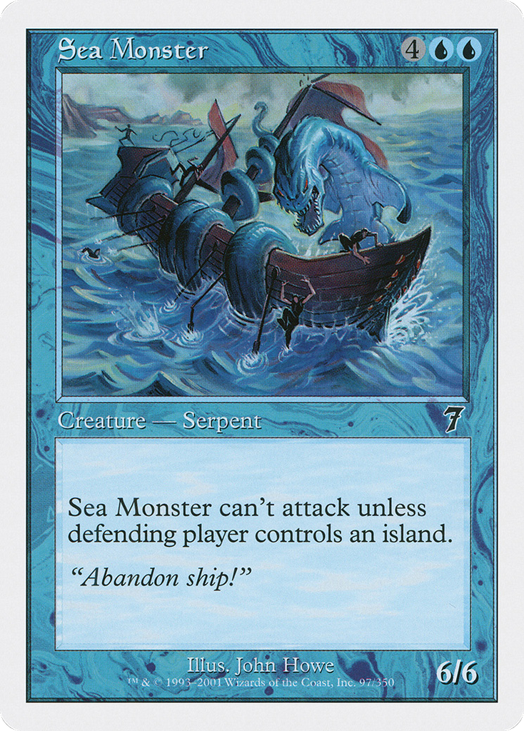 Magic: The Gathering - Sea Monster - Seventh Edition