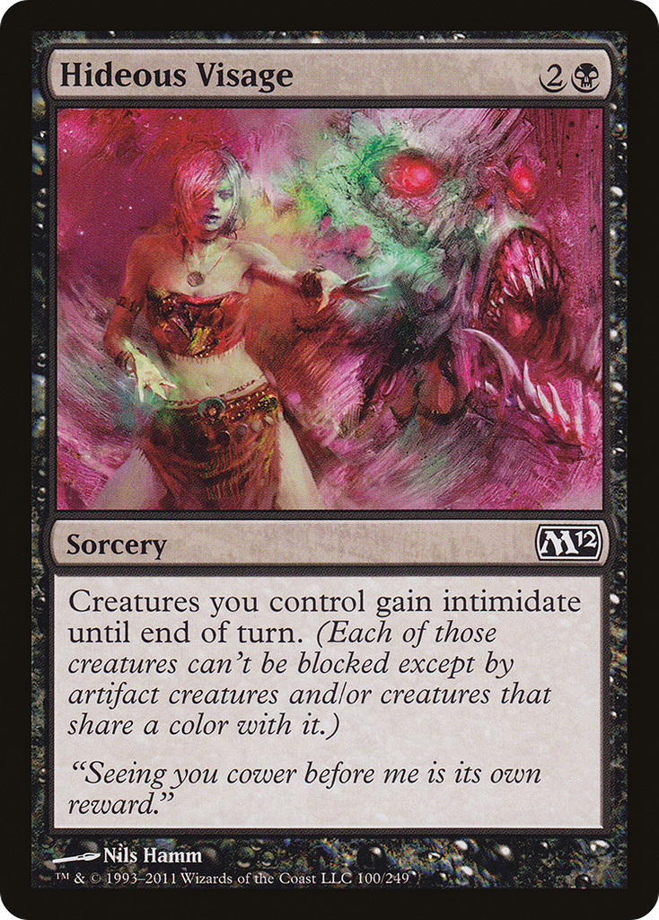 Magic: The Gathering - Hideous Visage - Magic 2012