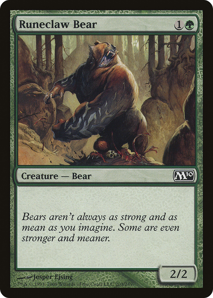 Magic: The Gathering - Runeclaw Bear - Magic 2010