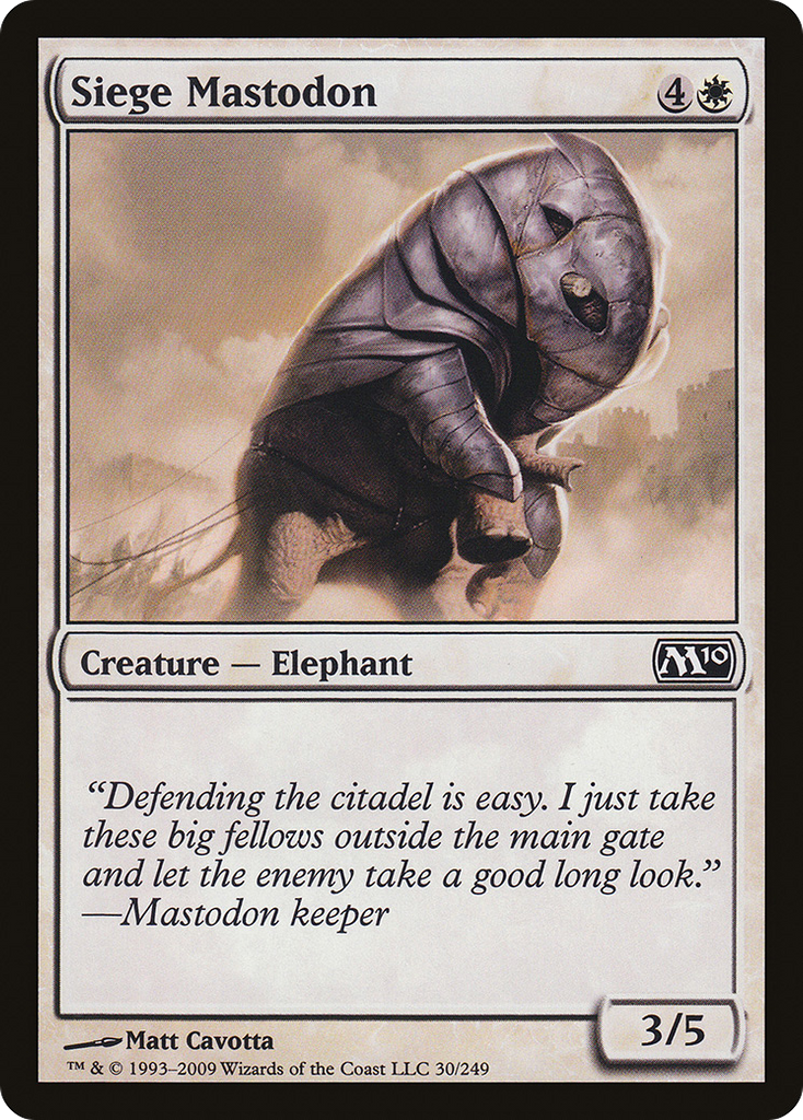 Magic: The Gathering - Siege Mastodon - Magic 2010