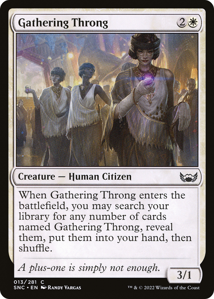 Magic: The Gathering - Gathering Throng Foil - Streets of New Capenna