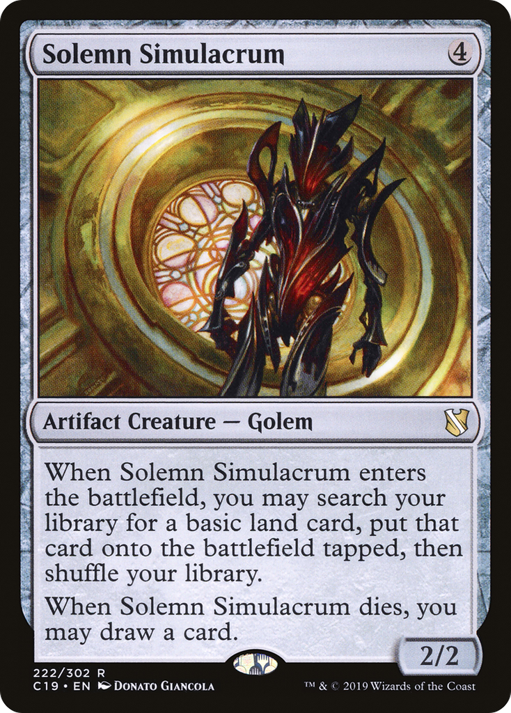 Magic: The Gathering - Solemn Simulacrum - Commander 2019