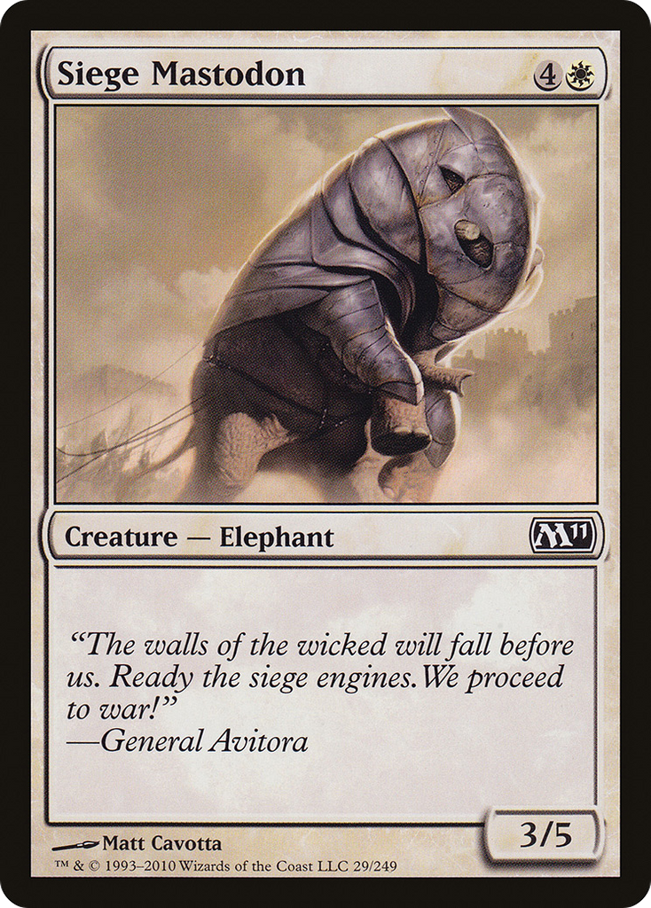 Magic: The Gathering - Siege Mastodon - Magic 2011