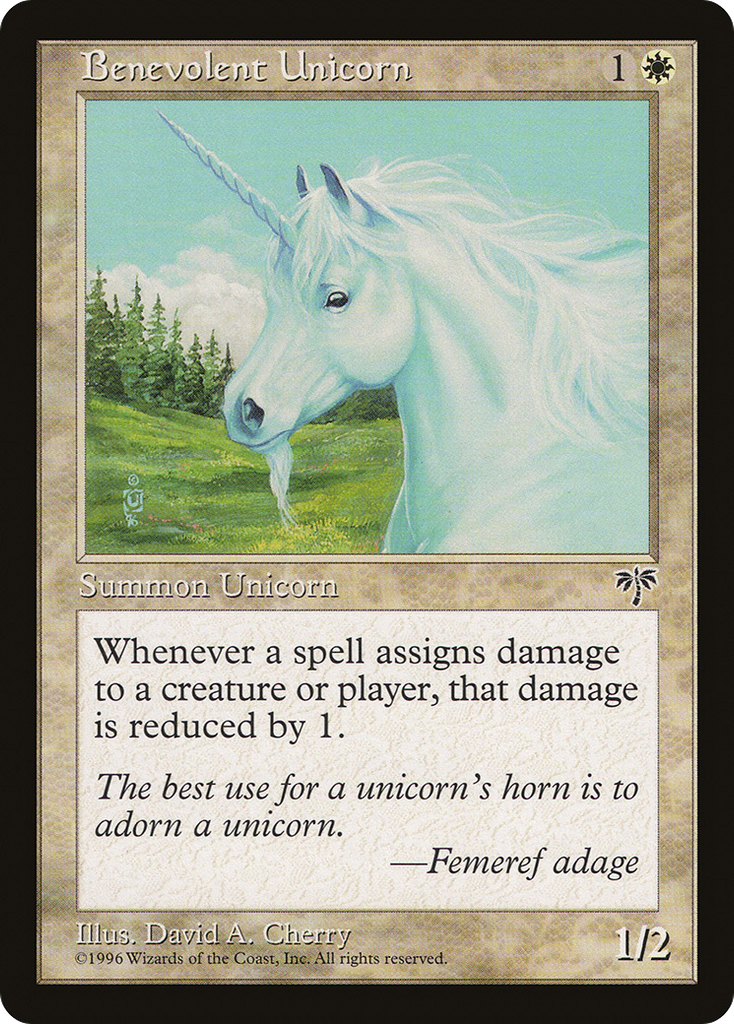 Magic: The Gathering - Benevolent Unicorn - Mirage