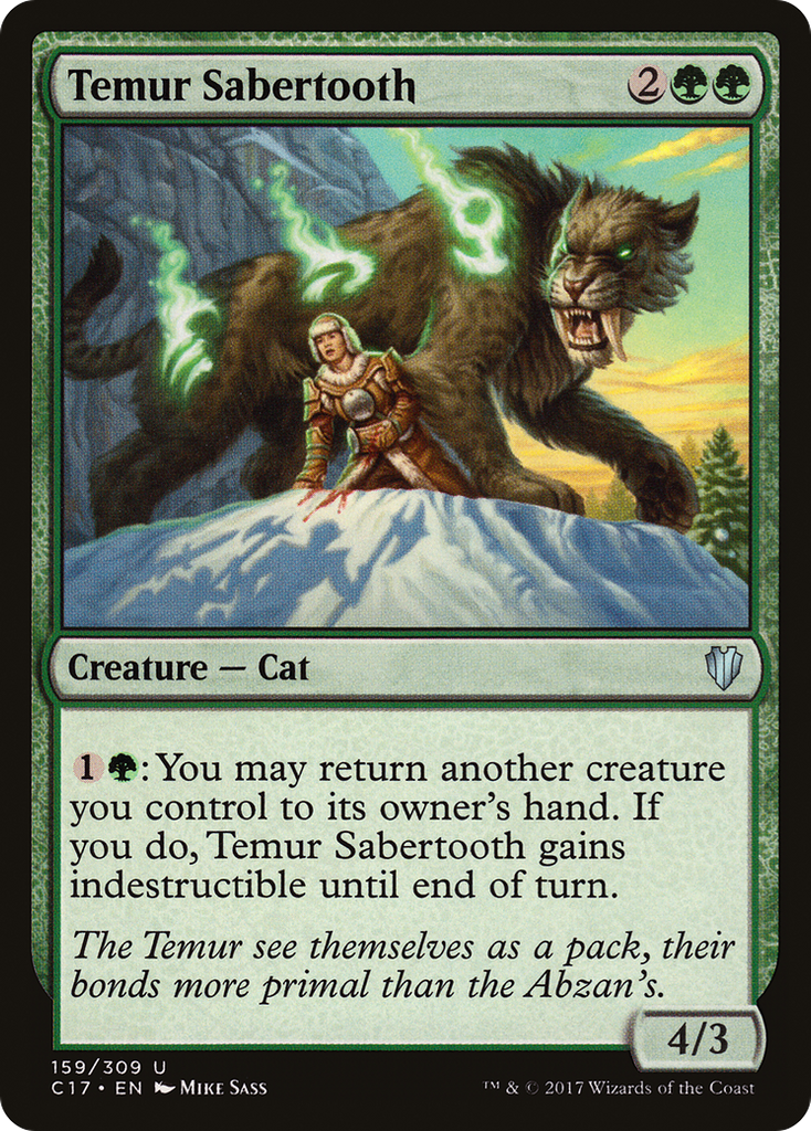 Magic: The Gathering - Temur Sabertooth - Commander 2017