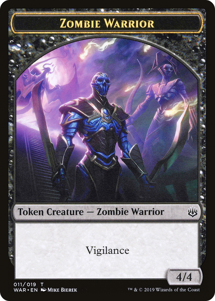 Magic: The Gathering - Zombie Warrior Token - War of the Spark Tokens