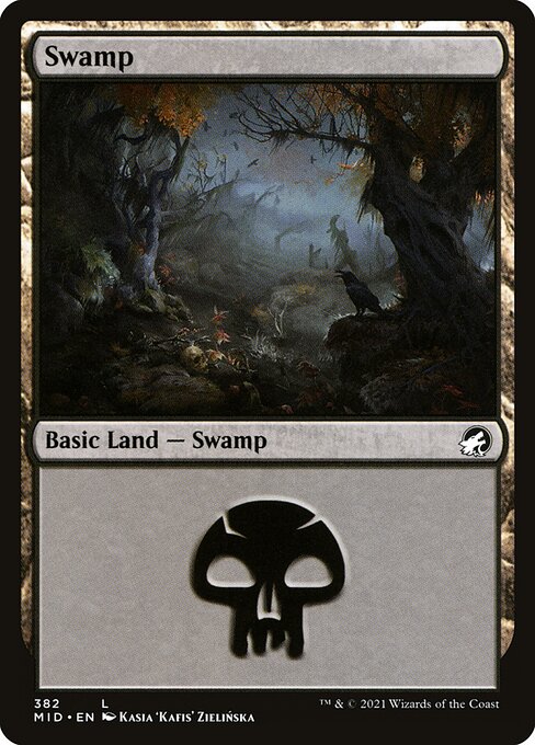 Magic the Gathering - Swamp #382 Foil - Innistrad: Midnight Hunt