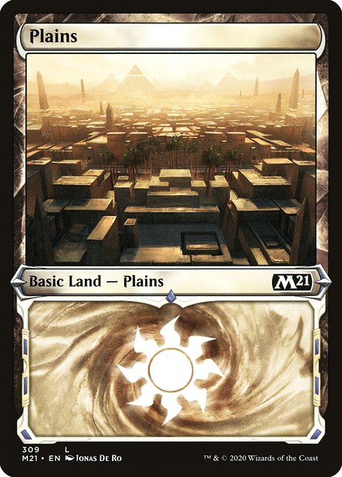 Magic the Gathering - Plains #309 Foil - Core Set 2021