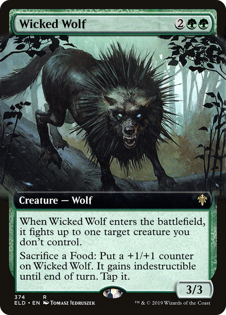 Magic: The Gathering - Wicked Wolf Foil - Throne of Eldraine