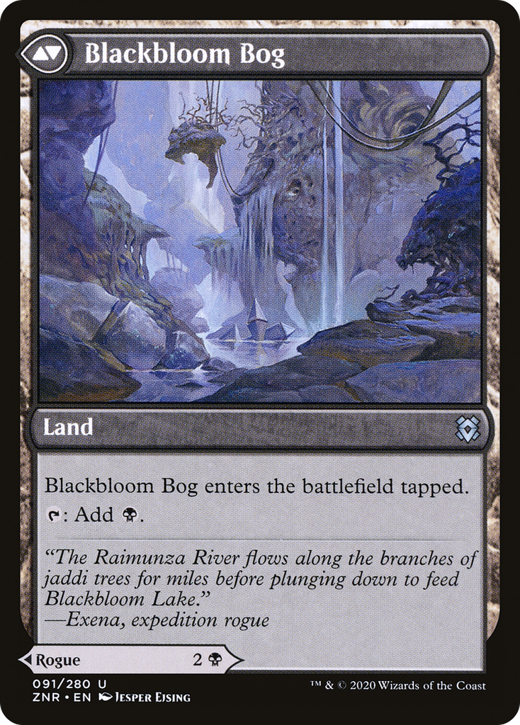 Magic: The Gathering - Blackbloom Rogue // Blackbloom Bog - Zendikar Rising