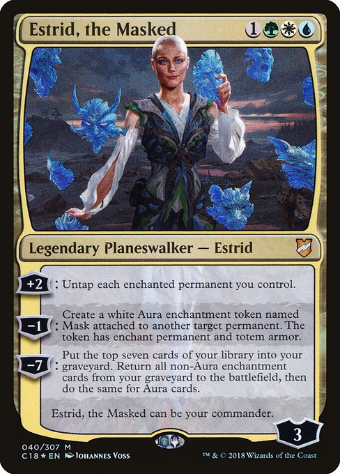 Magic the Gathering - Estrid, the Masked Foil - Commander 2018