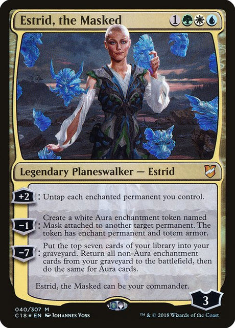 Magic the Gathering - Estrid, the Masked Foil - Commander 2018