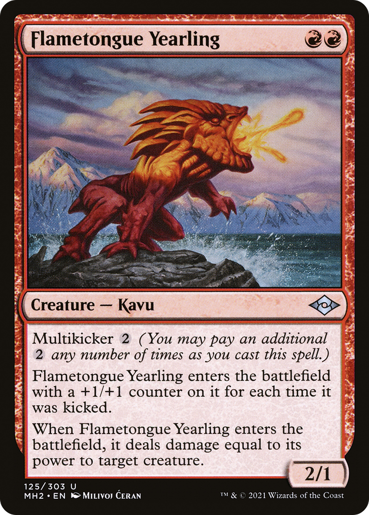 Magic: The Gathering - Flametongue Yearling Foil - Modern Horizons 2