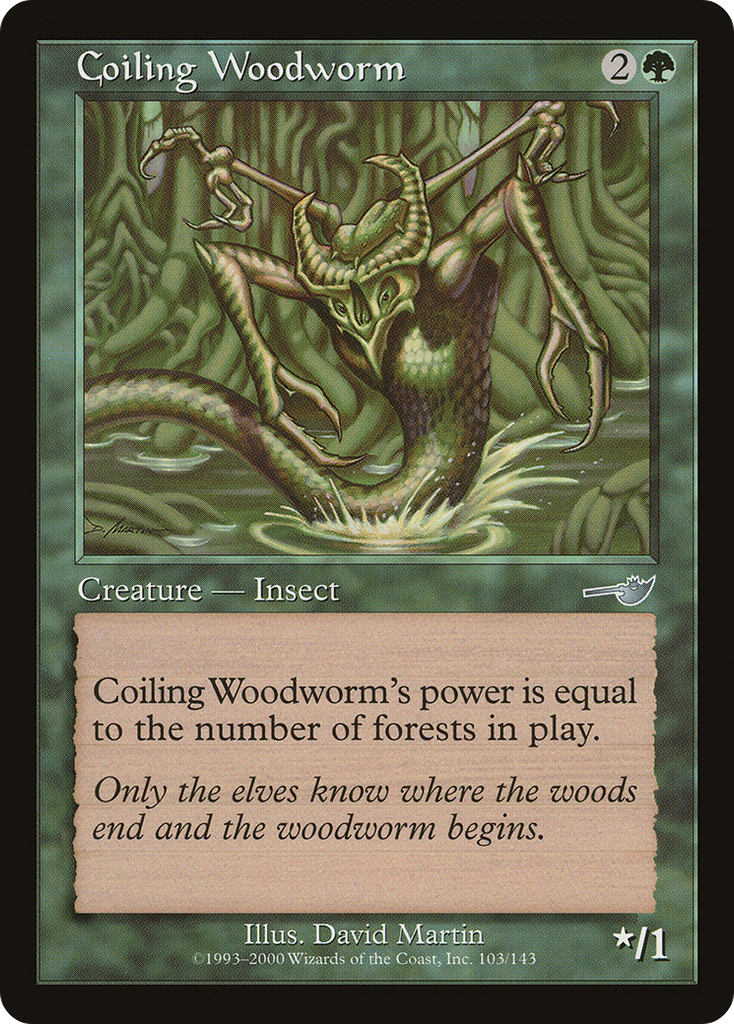 Magic: The Gathering - Coiling Woodworm - Nemesis