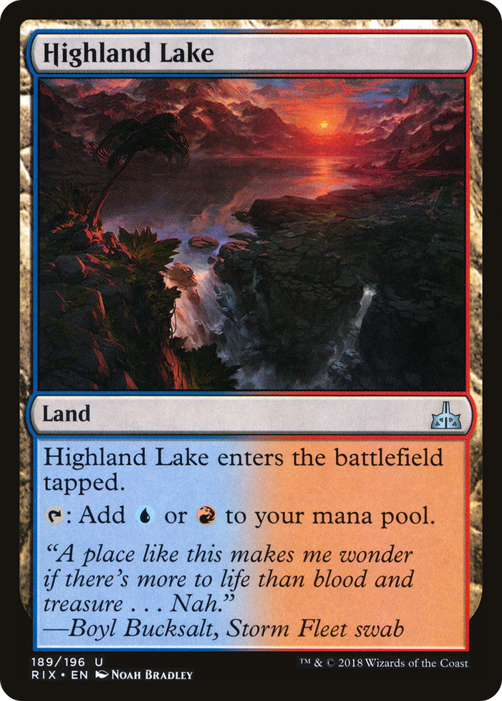 Magic: The Gathering - Highland Lake - Rivals of Ixalan