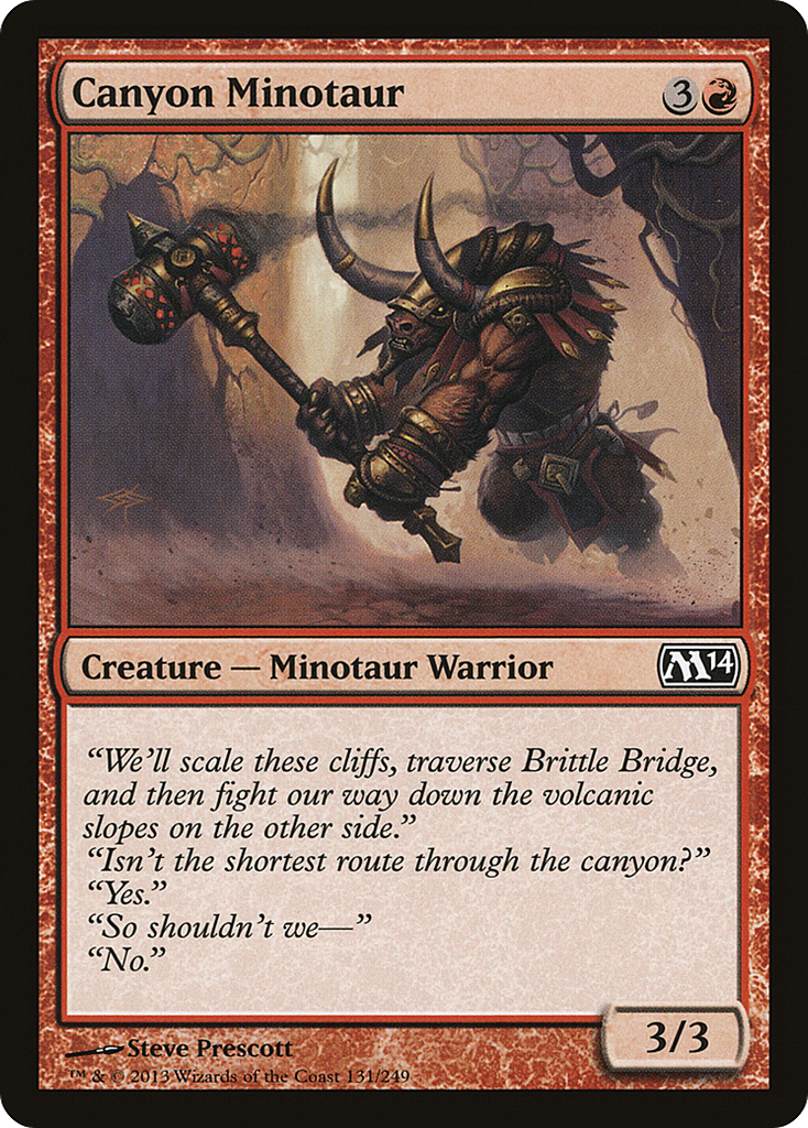 Magic: The Gathering - Canyon Minotaur - Magic 2014