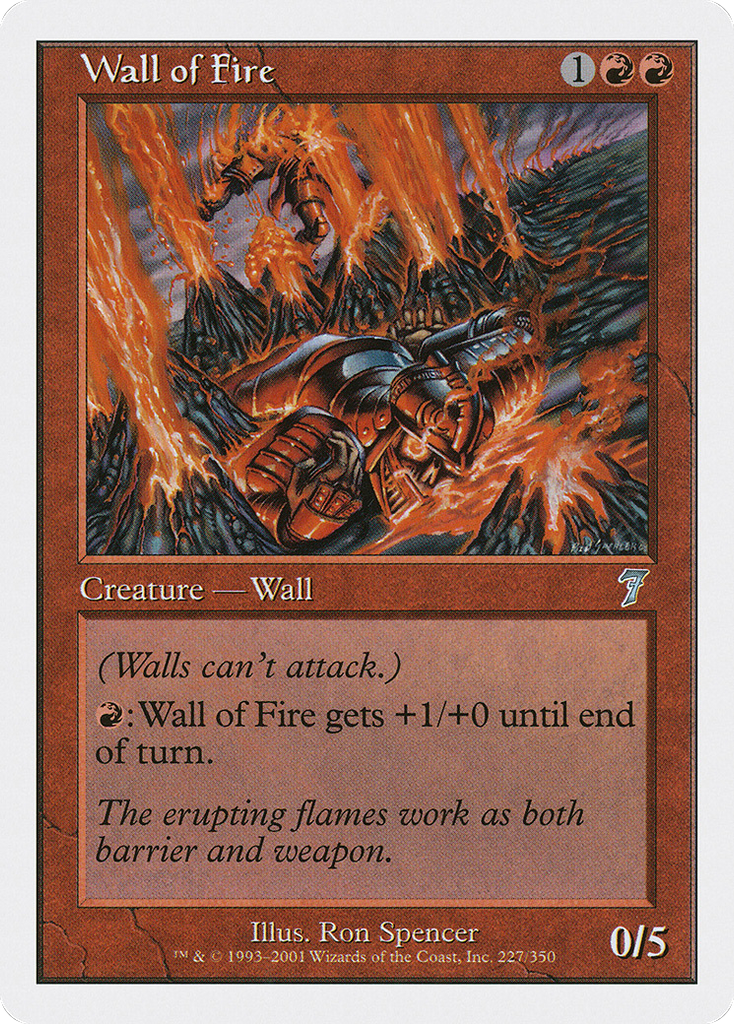 Magic: The Gathering - Wall of Fire - Seventh Edition