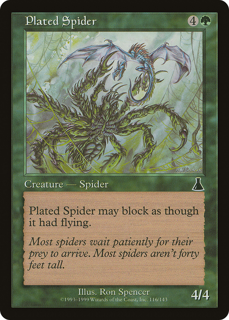 Magic: The Gathering - Plated Spider - Urza's Destiny