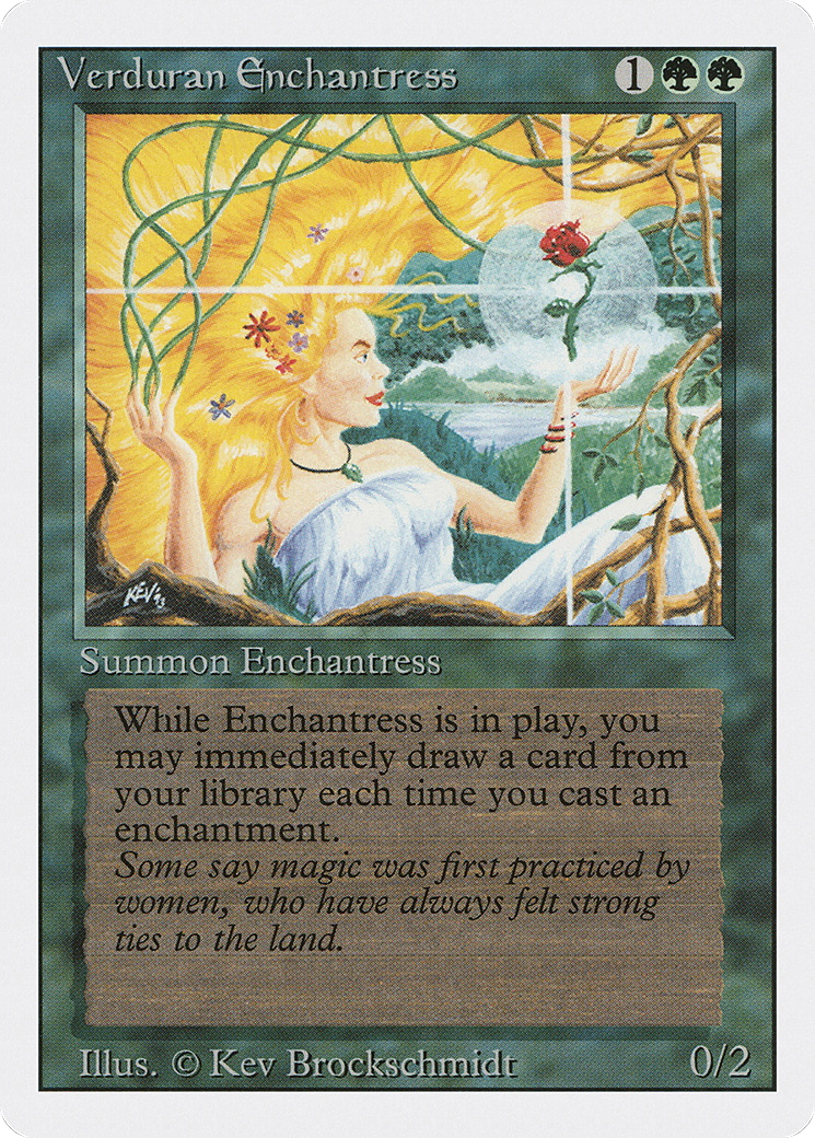 Magic: The Gathering - Verduran Enchantress - Revised Edition