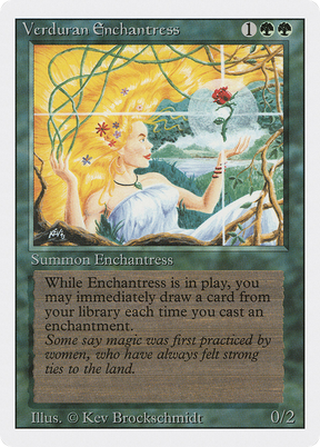 Magic: The Gathering - Verduran Enchantress - Revised Edition