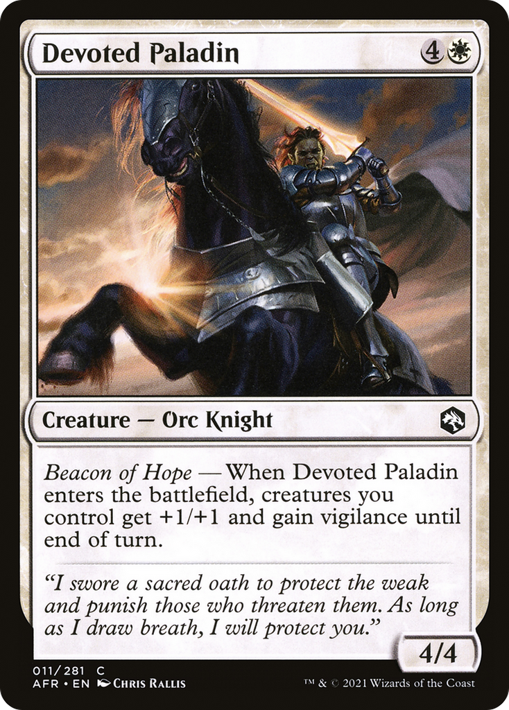 Magic: The Gathering - Devoted Paladin - Adventures in the Forgotten Realms