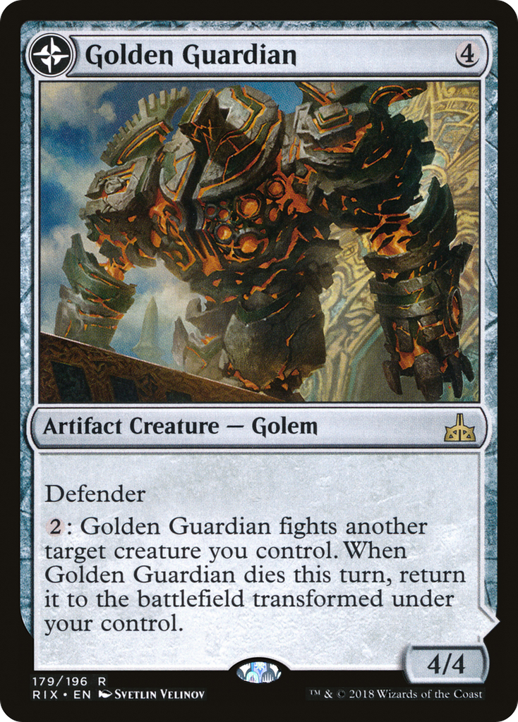 Magic: The Gathering - Golden Guardian // Gold-Forge Garrison - Rivals of Ixalan