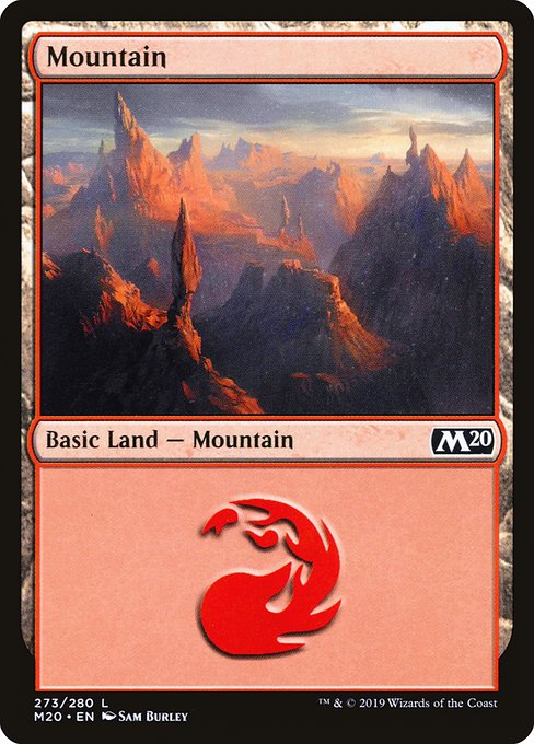 Magic the Gathering - Mountain #273 Foil - Core Set 2020