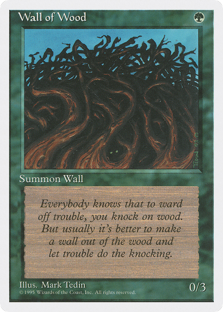 Magic: The Gathering - Wall of Wood - Fourth Edition