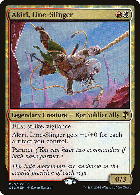 Magic the Gathering - Akiri, Line-Slinger Foil - Commander 2016