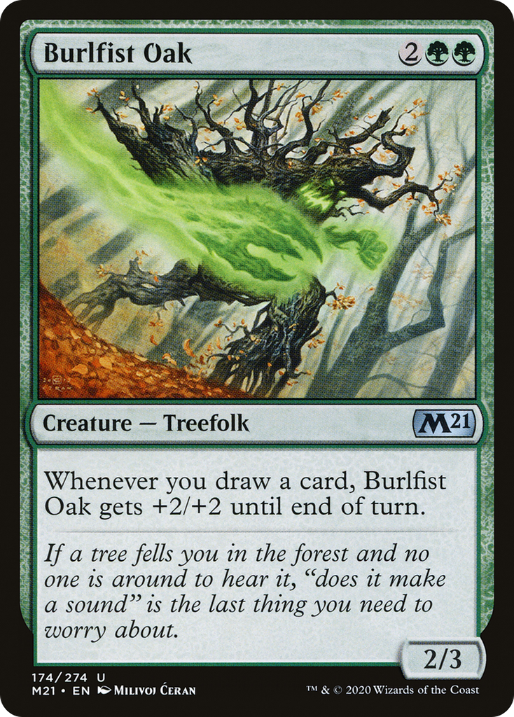 Magic: The Gathering - Burlfist Oak Foil - Core Set 2021