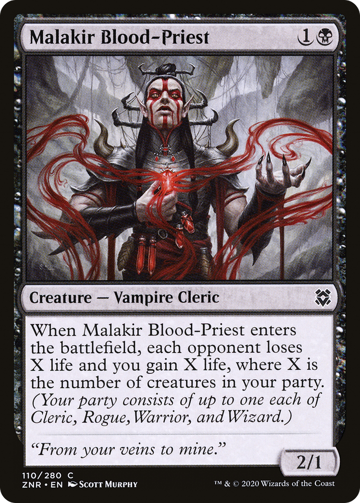 Magic: The Gathering - Malakir Blood-Priest Foil - Zendikar Rising