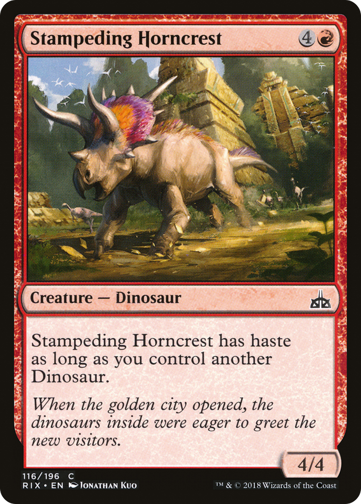 Magic: The Gathering - Stampeding Horncrest - Rivals of Ixalan