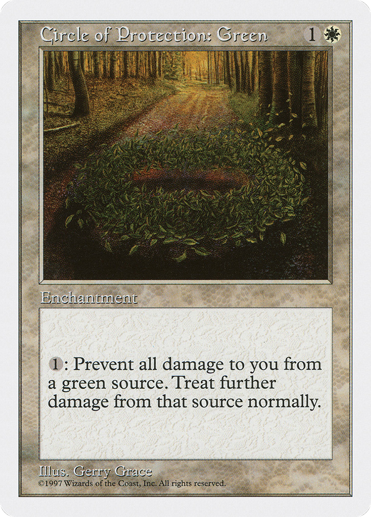 Magic: The Gathering - Circle of Protection: Green - Fifth Edition