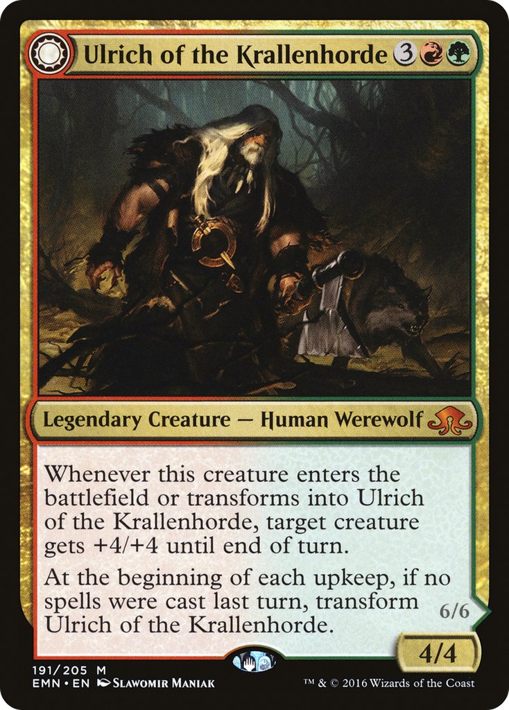Magic: The Gathering - Ulrich of the Krallenhorde // Ulrich, Uncontested Alpha - Eldritch Moon