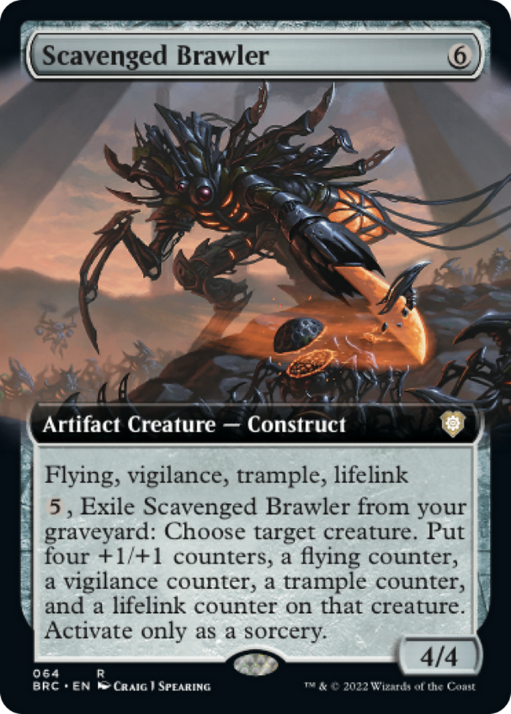 Magic: The Gathering - Scavenged Brawler Foil - The Brothers' War Commander