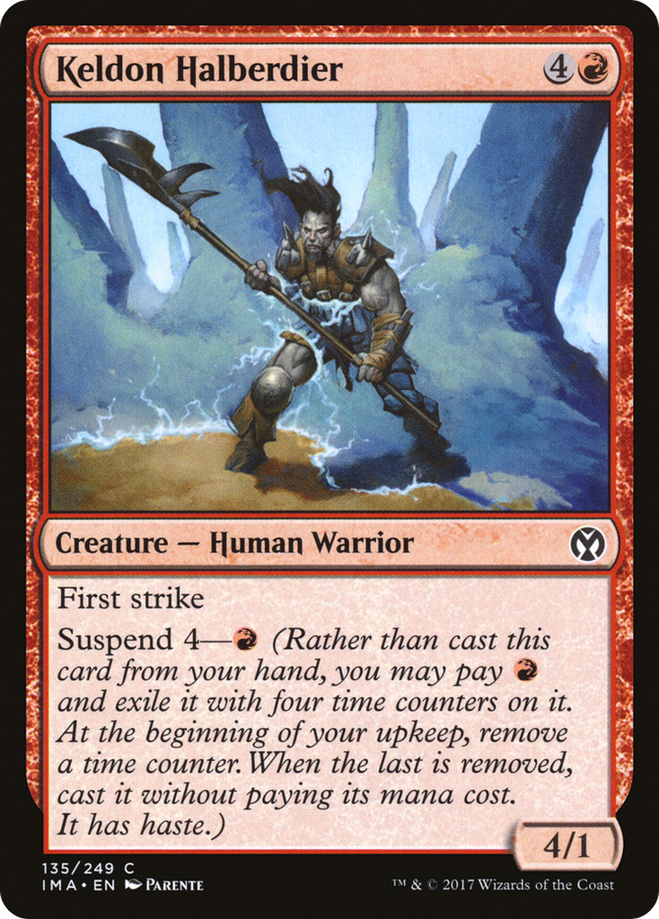 Magic: The Gathering - Keldon Halberdier - Iconic Masters