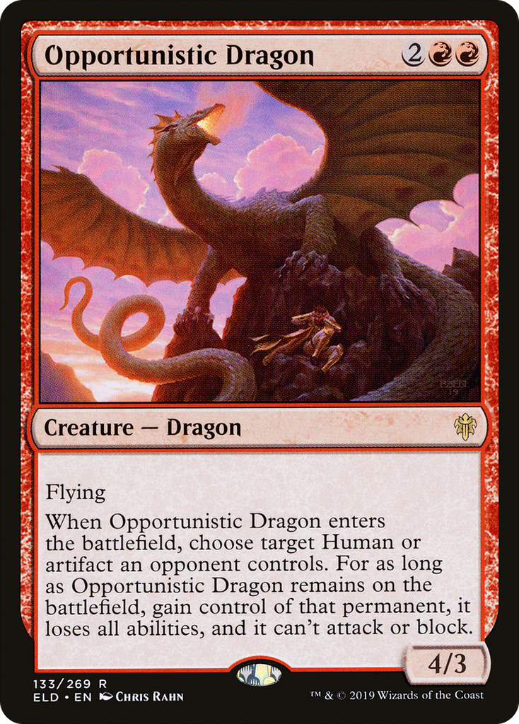 Magic: The Gathering - Opportunistic Dragon - Throne of Eldraine