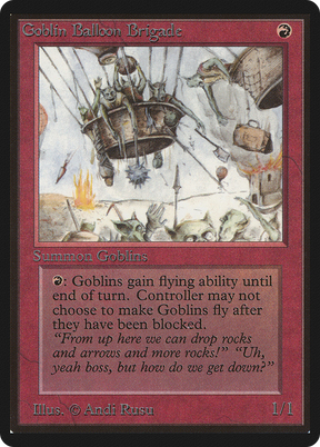 Magic: The Gathering - Goblin Balloon Brigade - Limited Edition Beta