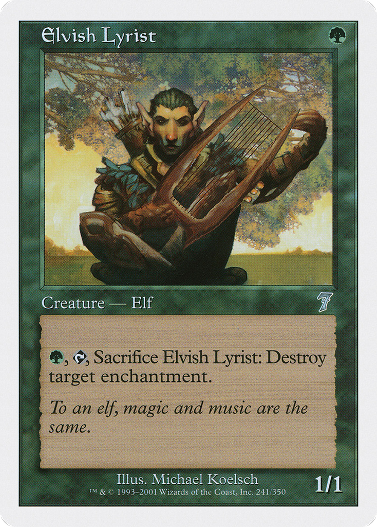 Magic: The Gathering - Elvish Lyrist - Seventh Edition