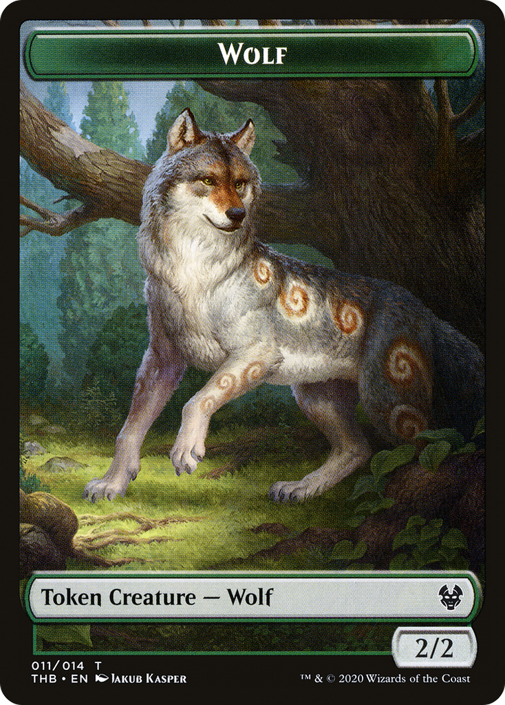Magic: The Gathering - Wolf Token - Theros Beyond Death Tokens