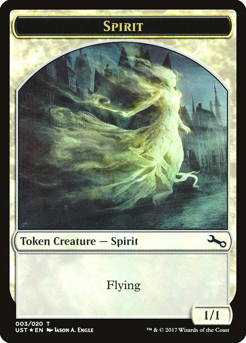 Magic the Gathering - Spirit // Spirit Token Foil - Unstable Tokens