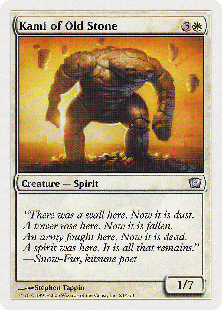 Magic: The Gathering - Kami of Old Stone - Ninth Edition