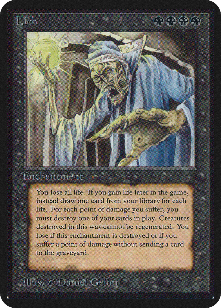 Magic: The Gathering - Lich - Limited Edition Alpha