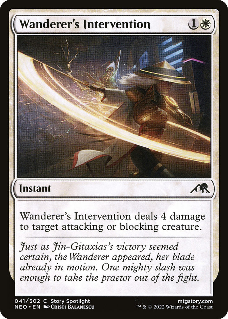 Magic: The Gathering - Wanderer's Intervention - Kamigawa: Neon Dynasty