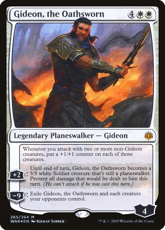 Magic the Gathering - Gideon, the Oathsworn Foil - War of the Spark