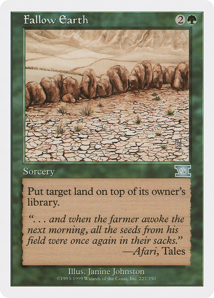 Magic: The Gathering - Fallow Earth - Classic Sixth Edition