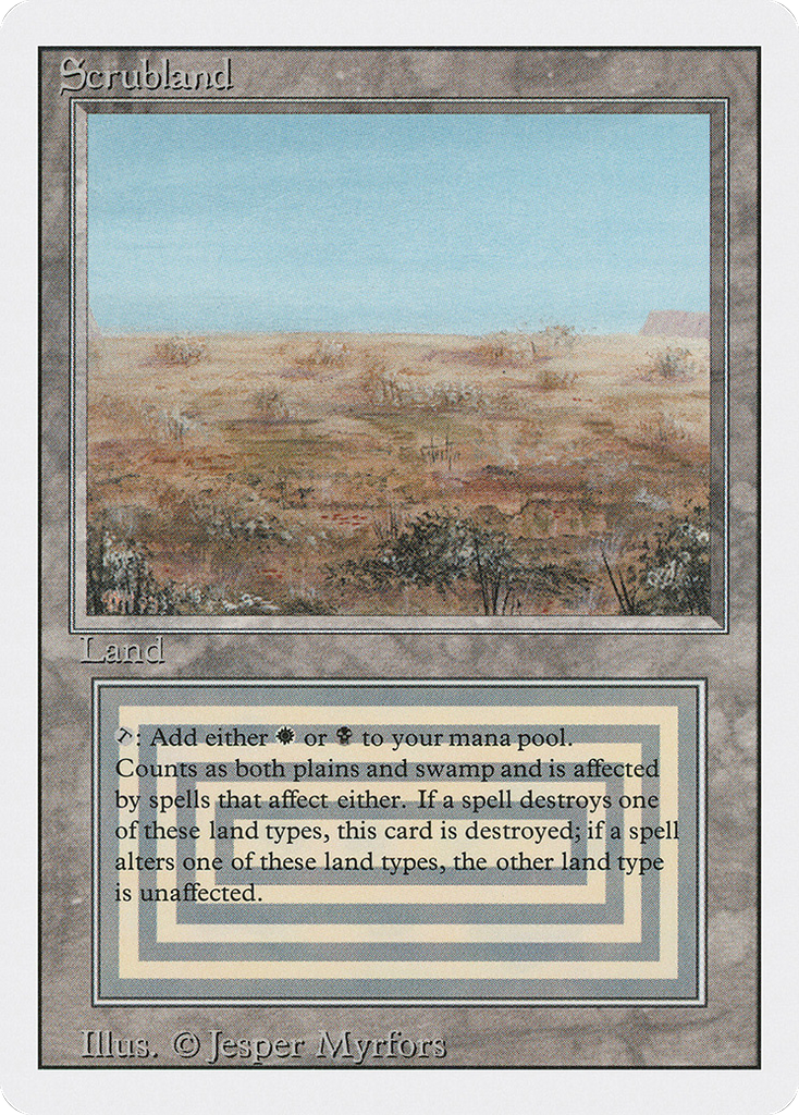 Magic: The Gathering - Scrubland - Revised Edition