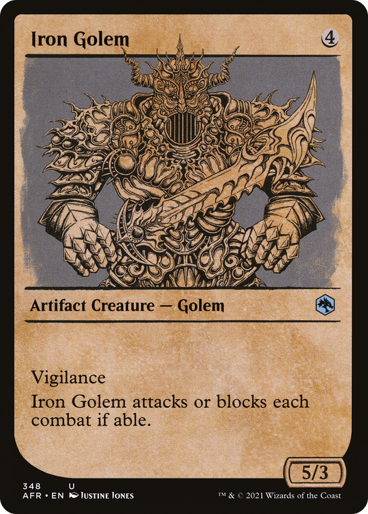 Magic: The Gathering - Iron Golem Foil - Adventures in the Forgotten Realms
