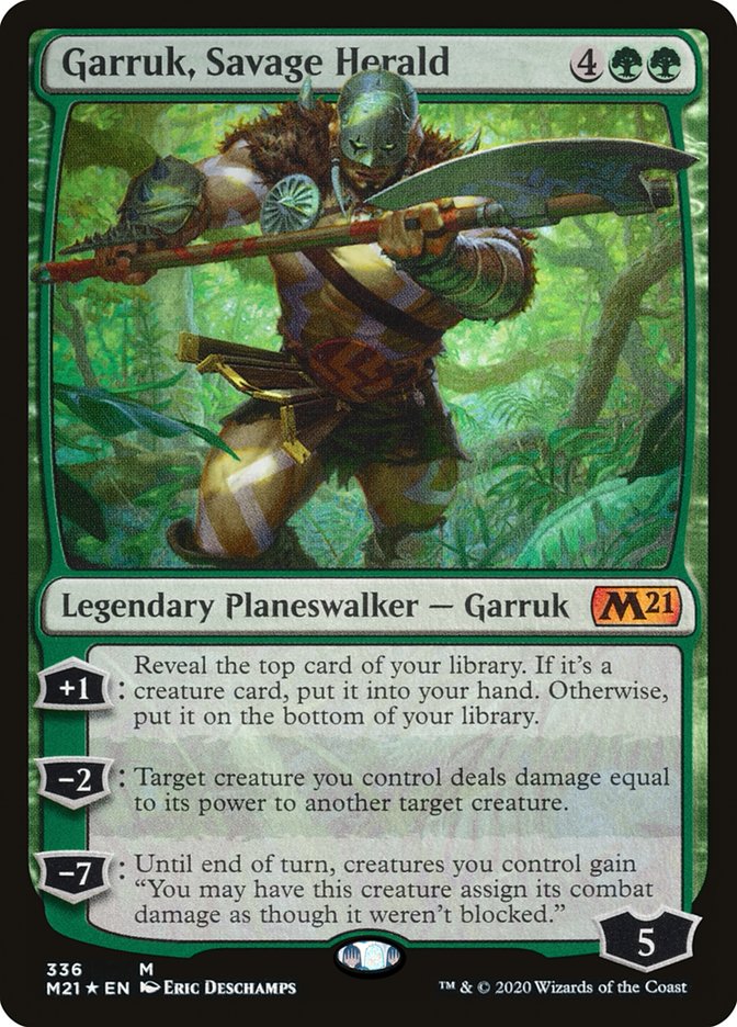 Magic the Gathering - Garruk, Savage Herald Foil - Core Set 2021